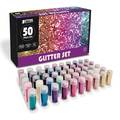 Better Office Products Glitter Shaker Jars, Variety Box of 50, Multipurpose Arts & Crafts Glitter, 50PK 00650